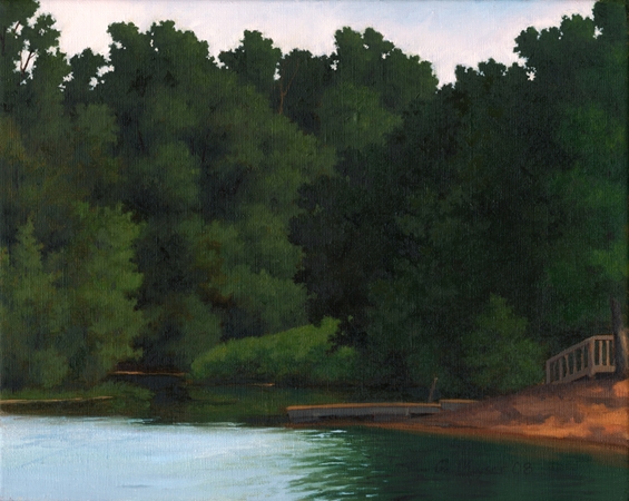 Canoe Launch, Latta Preserve - Traditional Realism Painting by Paul Keysar