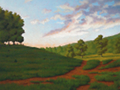 Cast Shadows - Original Landscape painting by Paul Keysar