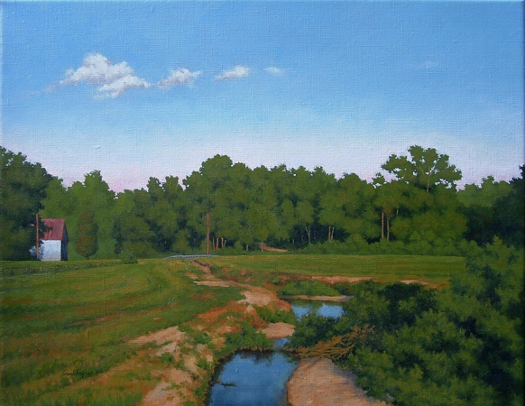 Chaptico, Maryland - Traditional Realism Painting by Paul Keysar