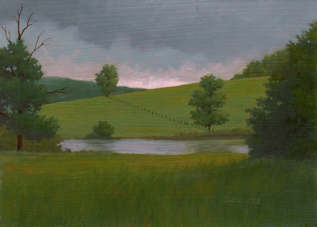 Distant View - Traditional Realism Painting by Paul Keysar