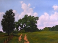 Field Access, Sotterley Plantation - Original Landscape painting by Paul Keysar