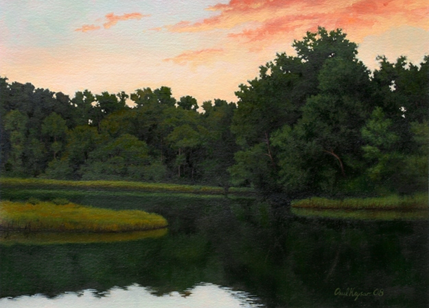Marsh Near St. Mary's College, Dusk - Traditional Realism Painting by Paul Keysar