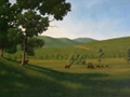 Moving to the Shade - Original Landscape painting by Paul Keysar