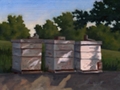 The Bee Hives - Original Landscape painting by Paul Keysar