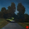 Clydesdale Road, Night, #2, Night Series Landscape painting by Paul Keysar