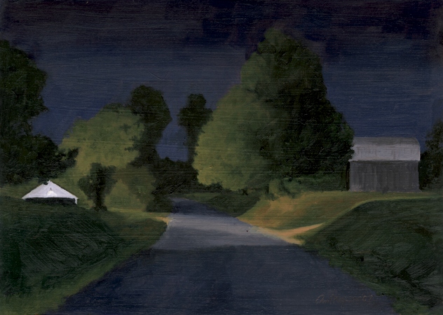 Night on Clydesdale - Traditional Realism Painting by Paul Keysar